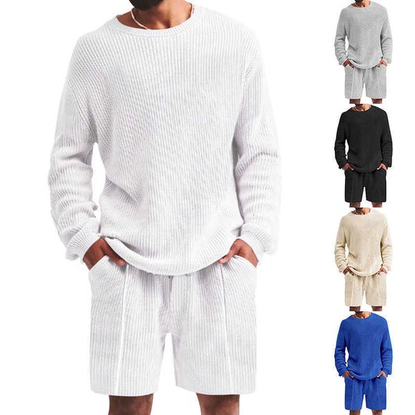 waffle long t-shirt summer men's casual sports set sleeve shorts two piece for men, White;black
waffle long t-shirt summer men's casual sports set sleeve shorts two piece for men, White;black
