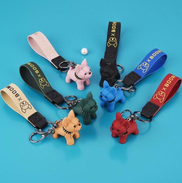 6 colors fashion leather cord keychain cute french bulldog keychain animal dog keyring holder bag charm trinket bag accessories5085008, Silver
6 colors fashion leather cord keychain cute french bulldog keychain animal dog keyring holder bag charm trinket bag accessories5085008, Silver