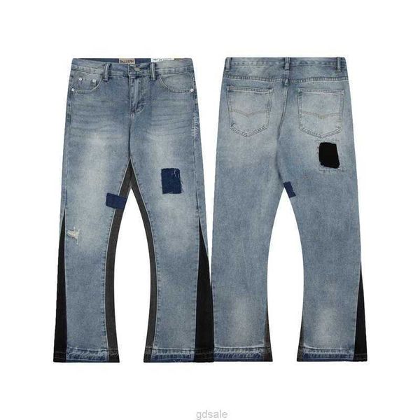 clothing galleries jeans pant patchwork patch horn worn out damaged motocycle denim pants distressed ripped hip hop biker trousers, Blue
clothing galleries jeans pant patchwork patch horn worn out damaged motocycle denim pants distressed ripped hip hop biker trousers, Blue