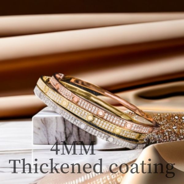 bracelets 2023 fashion designer jewelry screw bracelet 4mm full diamonds narrow version bangle luxury bracelet charm jewelry 4mm thickened c, Black
bracelets 2023 fashion designer jewelry screw bracelet 4mm full diamonds narrow version bangle luxury bracelet charm jewelry 4mm thickened c, Black