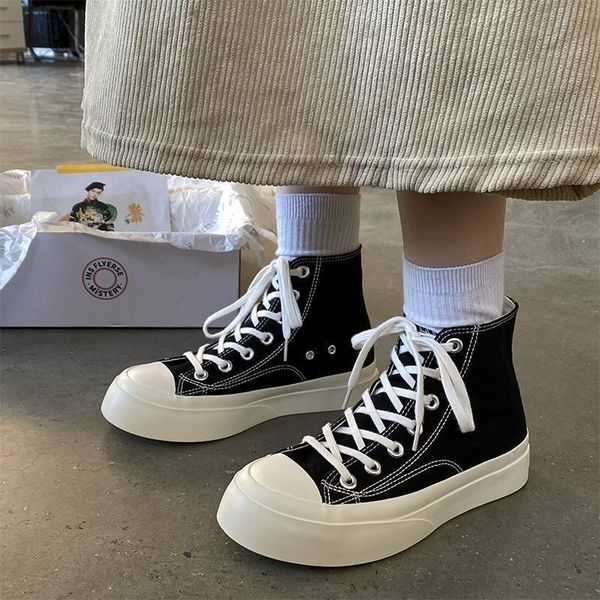 basic sleek platform sneakers fashion2023 autumn solid color canvas sneakers vintage daily wear casual ladies footwear, Black
basic sleek platform sneakers fashion2023 autumn solid color canvas sneakers vintage daily wear casual ladies footwear, Black