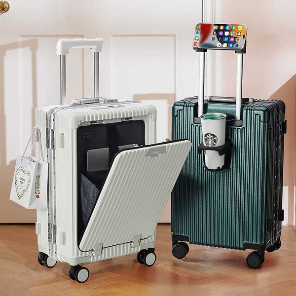 20 inch boarding case multi-function trunk front opening aluminum frame password suitcase trolley case 230616
20 inch boarding case multi-function trunk front opening aluminum frame password suitcase trolley case 230616