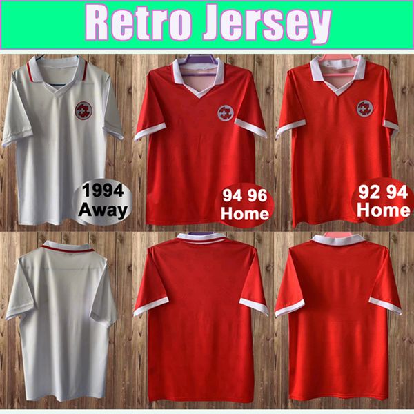 1994 1996 switzerland mens retro soccer jerseys ohrel sforza chapuisat home red away white short sleeve football shirt uniforms, Black;yellow
1994 1996 switzerland mens retro soccer jerseys ohrel sforza chapuisat home red away white short sleeve football shirt uniforms, Black;yellow