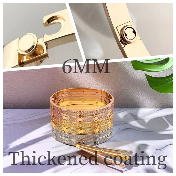 bracelets fashion designer jewelry screw bracelets wide version 6mm full diamonds bangle luxury bracelet for man for couple gift thickened c, Black
bracelets fashion designer jewelry screw bracelets wide version 6mm full diamonds bangle luxury bracelet for man for couple gift thickened c, Black
