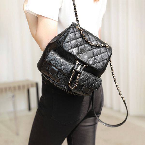 new designer bag women's backpack 10a luxury caviar backpack chain bag genuine leather school bag shoulder bag crossbody hand bag 20cm
new designer bag women's backpack 10a luxury caviar backpack chain bag genuine leather school bag shoulder bag crossbody hand bag 20cm