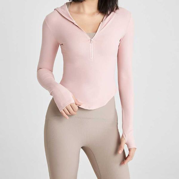 ll women t-shirts long sleeve t shirt with zipper yoga training thumb hole with hood running shirts naked stretchy sporty autumn
ll women t-shirts long sleeve t shirt with zipper yoga training thumb hole with hood running shirts naked stretchy sporty autumn