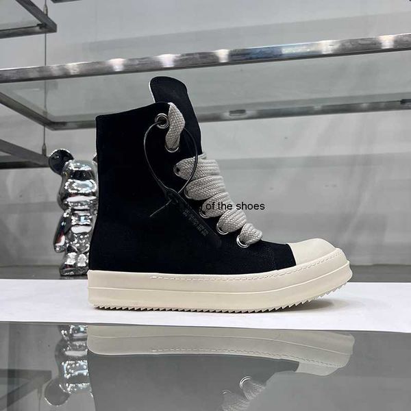round owens black canvas casual shoes jumbo lace up men high breathable luxury trainers zipper ro designer flats sneakers women ankle boots
round owens black canvas casual shoes jumbo lace up men high breathable luxury trainers zipper ro designer flats sneakers women ankle boots