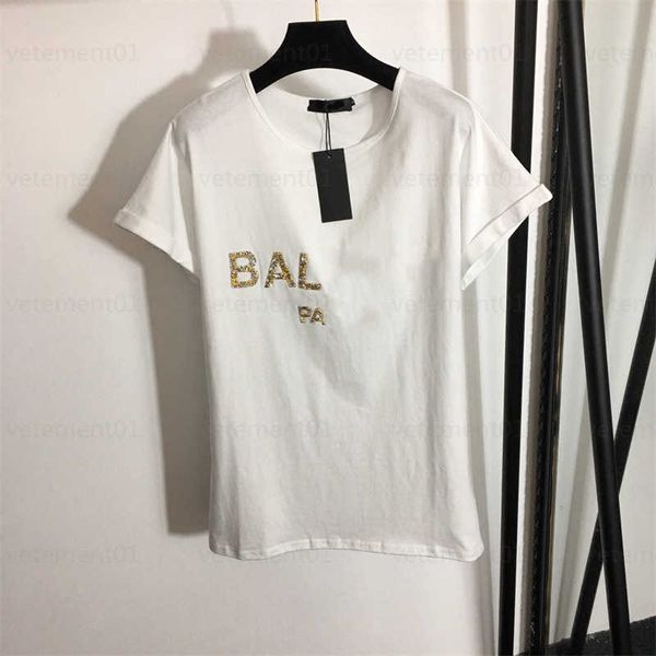 summer womens t shirt luxury studded with diamonds letter pattern loose versatile short-sleeved round neck t-shirt designer shirt women 060, White
summer womens t shirt luxury studded with diamonds letter pattern loose versatile short-sleeved round neck t-shirt designer shirt women 060, White