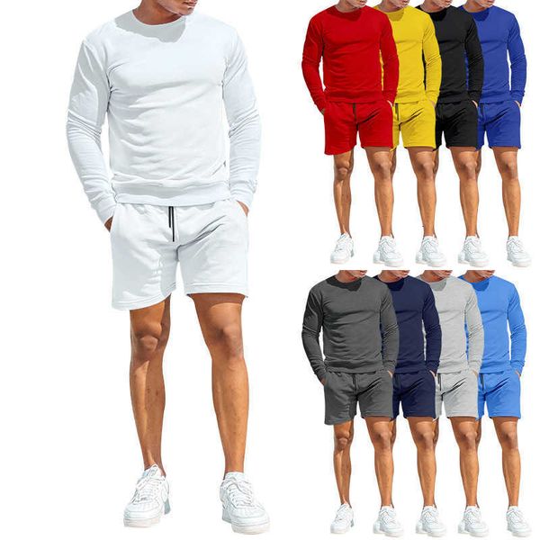 2023 men's sleeve shorts two piece sport casual solid round neck set lightweight relaxed, White;black
2023 men's sleeve shorts two piece sport casual solid round neck set lightweight relaxed, White;black