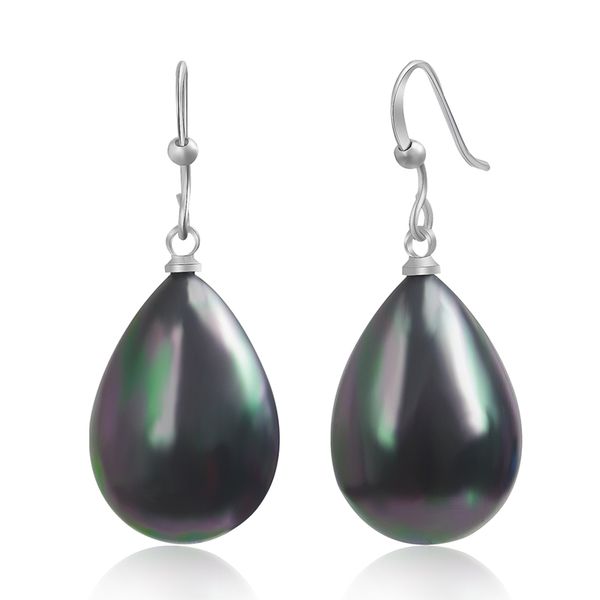 dangle earrings for women fashion black shell ear drop with white gold plated brass earrings jewelry, Silver
dangle earrings for women fashion black shell ear drop with white gold plated brass earrings jewelry, Silver