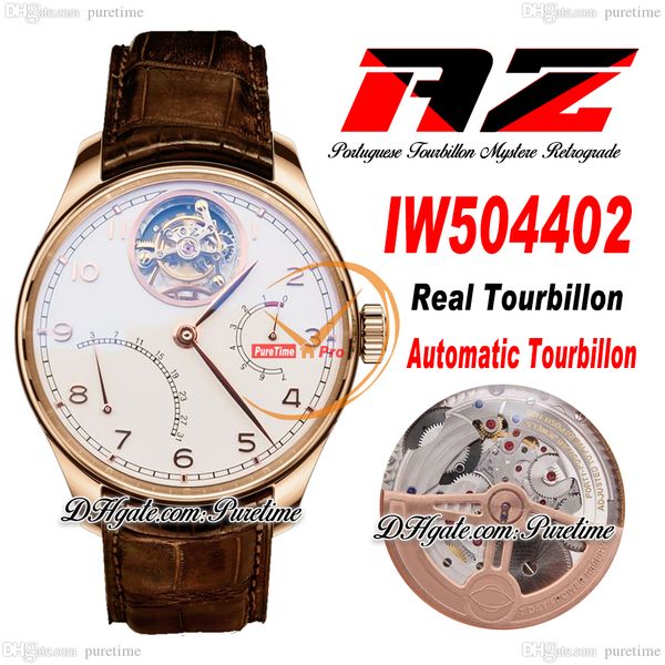 azf real tourbillon mystere automatic mens watch power reserve iw504402 rose gold white dial number markers brown leather super edition relo, Slivery;brown
azf real tourbillon mystere automatic mens watch power reserve iw504402 rose gold white dial number markers brown leather super edition relo, Slivery;brown