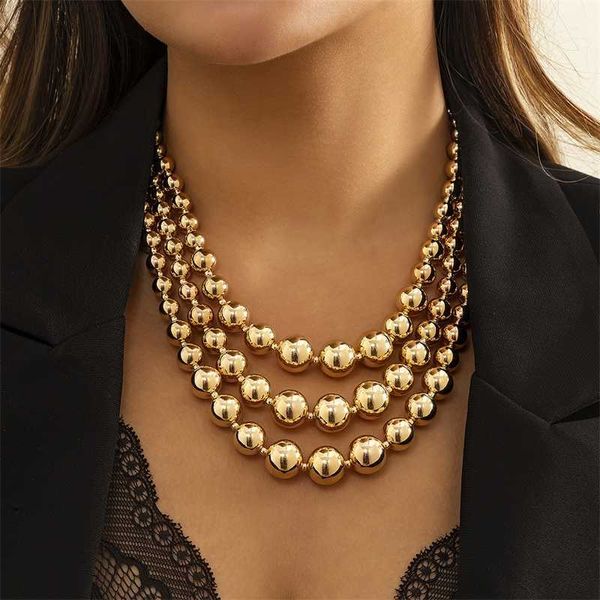 beaded necklaces exaggerated layered beads chain choker necklace for women hiphop big ball set on neck 2023 fashion jewelry 230613, Silver
beaded necklaces exaggerated layered beads chain choker necklace for women hiphop big ball set on neck 2023 fashion jewelry 230613, Silver