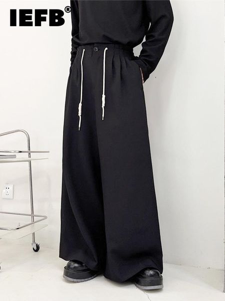 pants iefb new niche design casual wide leg pants fashion 2023 autumn korean lace up darkwear male trousers solid color 9a5126, Black
pants iefb new niche design casual wide leg pants fashion 2023 autumn korean lace up darkwear male trousers solid color 9a5126, Black