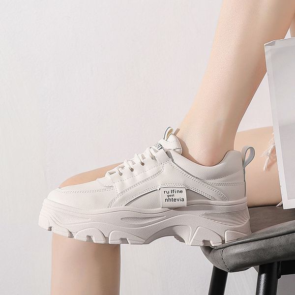women's new year spring and autumn thick sole sneakers summer breathable mesh small white shoes single shoe, Black;white
women's new year spring and autumn thick sole sneakers summer breathable mesh small white shoes single shoe, Black;white