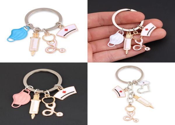 design doctor medical tool keychain charm stethoscope syringe mask key ring nurse student gift souvenir1644695, Silver
design doctor medical tool keychain charm stethoscope syringe mask key ring nurse student gift souvenir1644695, Silver