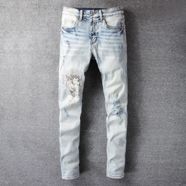 designer jeans men denim embroidery pants fashion holes trouser us size 28-40 hip hop distressed zipper trousers for male480, Blue
designer jeans men denim embroidery pants fashion holes trouser us size 28-40 hip hop distressed zipper trousers for male480, Blue
