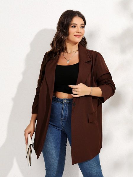 coats finjani plus size women suit ladies brown loose one button suit jacket autumn winter fashion women's coat, Black
coats finjani plus size women suit ladies brown loose one button suit jacket autumn winter fashion women's coat, Black