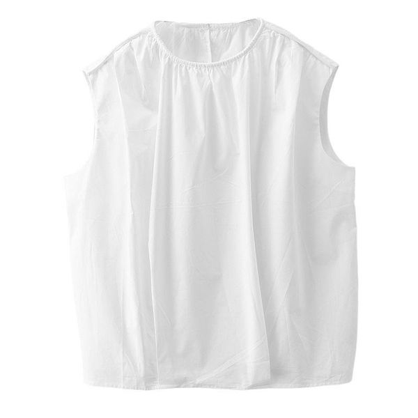 tanks syeazeam allmatch agereducing vest women's casual round neck pleated solid color 2022 summer new comfortable sleeveless top, Black;white
tanks syeazeam allmatch agereducing vest women's casual round neck pleated solid color 2022 summer new comfortable sleeveless top, Black;white