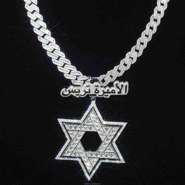 customized pass diamond tester 925 sterling silver star necklace moissanite vvs iced out cuban chain hip hop jewelry pendant
customized pass diamond tester 925 sterling silver star necklace moissanite vvs iced out cuban chain hip hop jewelry pendant