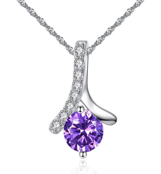 fashion new herringbone pendant necklace purple white zirconium copper plated white gold necklace8344046, Silver
fashion new herringbone pendant necklace purple white zirconium copper plated white gold necklace8344046, Silver