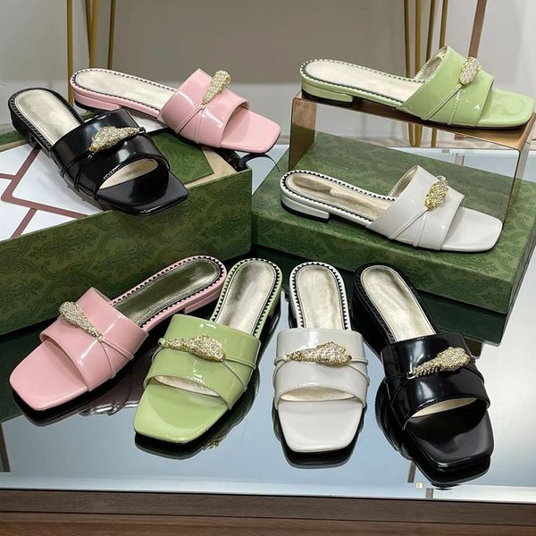 2023 designer luxury pure color slides slippers g family womens 100% leather outdoor golden rhinestone snakehead sandals ladys wearproof fla, Black
2023 designer luxury pure color slides slippers g family womens 100% leather outdoor golden rhinestone snakehead sandals ladys wearproof fla, Black