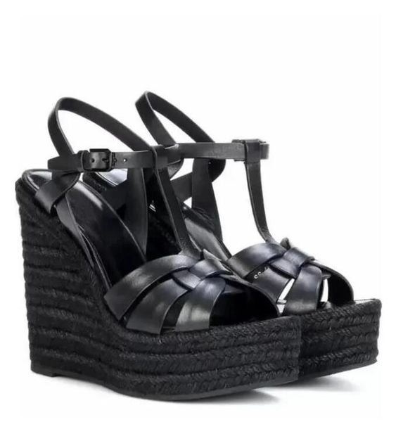 modern women's wedge sandals callfskin weave chinese knitting rattan grass woven wedge sheet shoes summer show evening dress wedding sh, Black
modern women's wedge sandals callfskin weave chinese knitting rattan grass woven wedge sheet shoes summer show evening dress wedding sh, Black