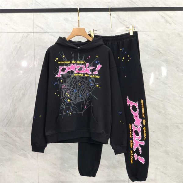 men's hoodies sweatshirts young thung sp5der 555555 angel hoodie men women nevermind the spider web pattern hooded pullover, Black
men's hoodies sweatshirts young thung sp5der 555555 angel hoodie men women nevermind the spider web pattern hooded pullover, Black