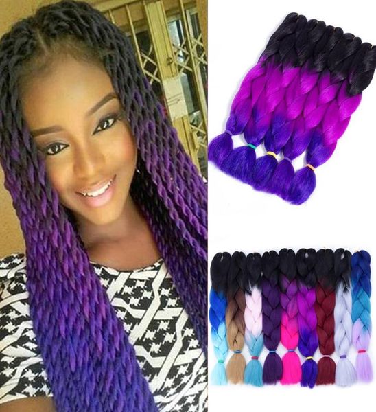 ombre three two mix colors kanekalon braiding hair synthetic jumbo braids hair extensions 24inch crochet braids hair bulk wholesal4676015, Black
ombre three two mix colors kanekalon braiding hair synthetic jumbo braids hair extensions 24inch crochet braids hair bulk wholesal4676015, Black