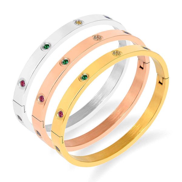 original products full diamond colored brick concealed clasp 10 bracelet 8643mm titanium steel inner pull sandwjug, Black
original products full diamond colored brick concealed clasp 10 bracelet 8643mm titanium steel inner pull sandwjug, Black