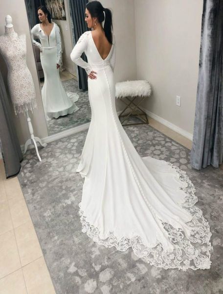 2022 country ivory mermaid wedding dresses bridal gowns lace backless train deep v neck long sleeve satin garden bride wear1694341, White
2022 country ivory mermaid wedding dresses bridal gowns lace backless train deep v neck long sleeve satin garden bride wear1694341, White