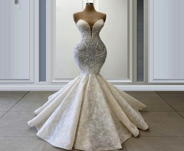 luxury mermaid wedding dresses crystals bridal gowns pearls beaded applique lace sweetheart backless sweep train robe de marriage6149581, White
luxury mermaid wedding dresses crystals bridal gowns pearls beaded applique lace sweetheart backless sweep train robe de marriage6149581, White