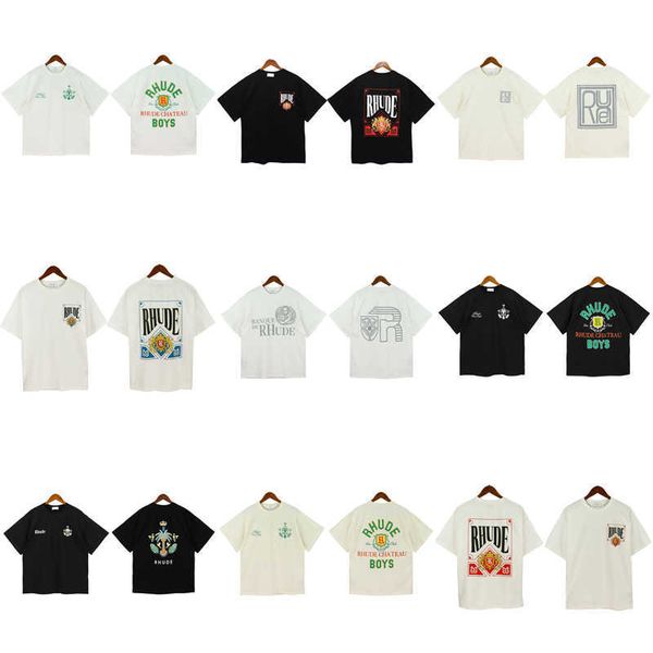 men's t-shirts 2023 summer rhude style t-shirt for women t-shirt with short sleeves, White;black
men's t-shirts 2023 summer rhude style t-shirt for women t-shirt with short sleeves, White;black