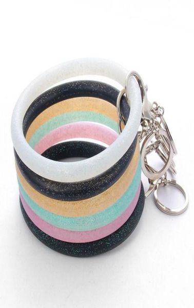 popular sequin silicone o key chain circle wristlet multiful key ring wrist strap bracelet with keychain bangle5521107, Silver
popular sequin silicone o key chain circle wristlet multiful key ring wrist strap bracelet with keychain bangle5521107, Silver