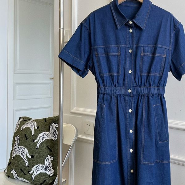 basic & casual dresses: lapel neck denim dress, elastic waist, short sleeve, mid-calf length, blue, sizes s, , l - elegant and luxurious st, Black;gray
basic & casual dresses: lapel neck denim dress, elastic waist, short sleeve, mid-calf length, blue, sizes s, , l - elegant and luxurious st, Black;gray