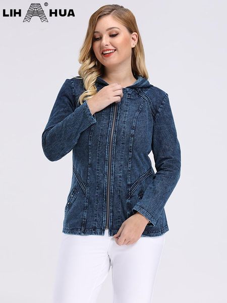 coats lih hua women's plus size hooded denim jacket fall stretch cotton knit long sleeve casual jacket, Black
coats lih hua women's plus size hooded denim jacket fall stretch cotton knit long sleeve casual jacket, Black