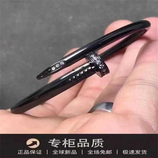 original boutique stars' same style clip nail with drill sterling silver lovers bracelet tiktok net red fashion personality men and wom, Black
original boutique stars' same style clip nail with drill sterling silver lovers bracelet tiktok net red fashion personality men and wom, Black