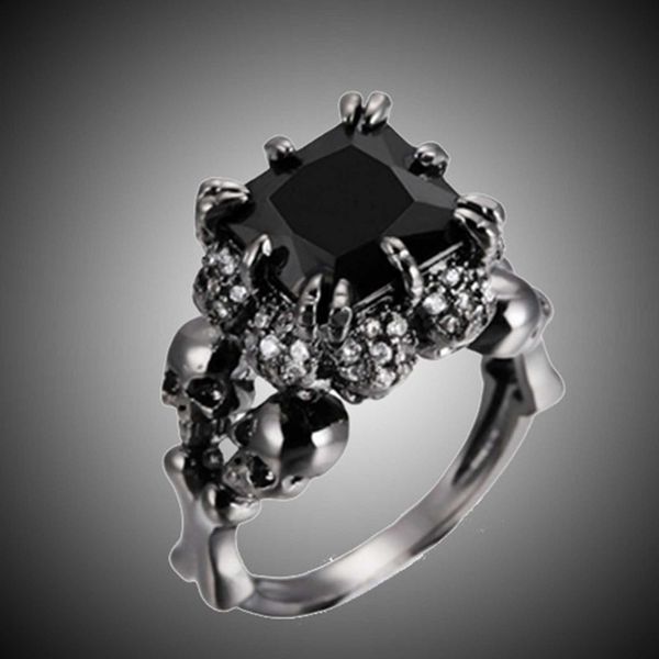 personality punk skull retro gothic style rings for wmen men halloween black zircon jewellry women' black simple ring accession, Golden;silver
personality punk skull retro gothic style rings for wmen men halloween black zircon jewellry women' black simple ring accession, Golden;silver