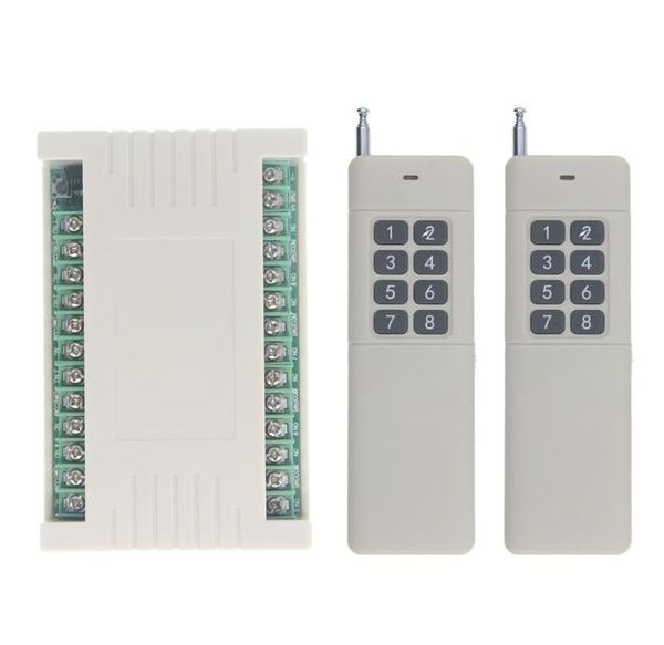 

3000m long distance 10a relay dc 12v 24v 8 ch 8ch wireless rf remote control switch console transmitter receiver3280682