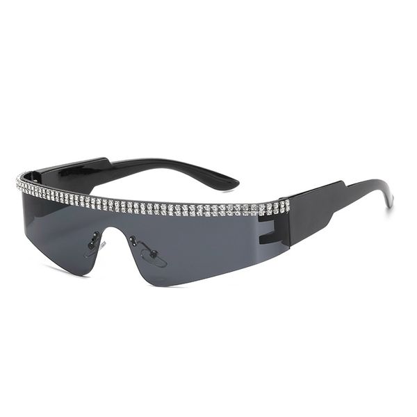 frameless diamond colorful fashion sunglasses women's one piece tile punk sports sunglasses, White;black
frameless diamond colorful fashion sunglasses women's one piece tile punk sports sunglasses, White;black