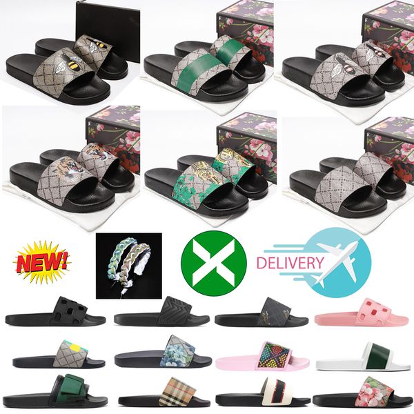 luxury designer slippers for women mens slides floral brocade flats gear bottom tiger snaker ace bee flop flip scuffs casual fashion beach s, Black
luxury designer slippers for women mens slides floral brocade flats gear bottom tiger snaker ace bee flop flip scuffs casual fashion beach s, Black