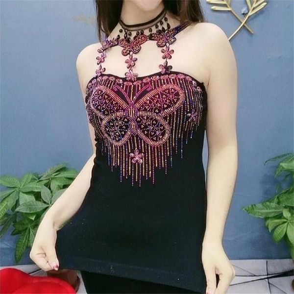 t-shirt bright diamond sling feminine blouse outer wear net red beauty back bottoming camis tees women butterfly camisole, White
t-shirt bright diamond sling feminine blouse outer wear net red beauty back bottoming camis tees women butterfly camisole, White