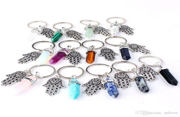 bullet shape natural stone keychain turquoise quartz crystal fatima evil eye palm charms key chains hexagonal accessories bag key 4879649, Silver
bullet shape natural stone keychain turquoise quartz crystal fatima evil eye palm charms key chains hexagonal accessories bag key 4879649, Silver