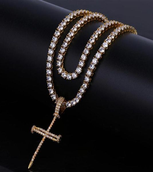 micro pave iced out cubic zircon nail cross pendant necklace for men women jewelry with tennis chain273o4055212, Silver
micro pave iced out cubic zircon nail cross pendant necklace for men women jewelry with tennis chain273o4055212, Silver