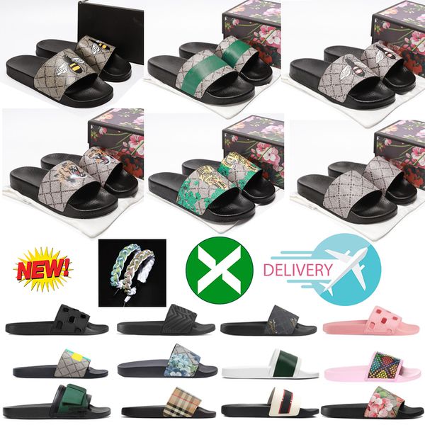 luxury designer slippers for women mens slides floral brocade flats gear bottom tiger snaker ace bee flop flip scuffs casual fashion beach s, Black
luxury designer slippers for women mens slides floral brocade flats gear bottom tiger snaker ace bee flop flip scuffs casual fashion beach s, Black