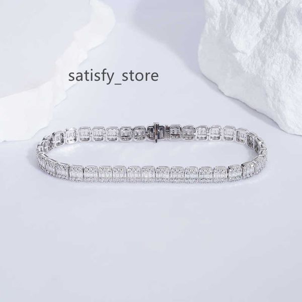 women men tennis chain with d vvs moissanite stone 14k white gold moissanite tennis bracelet, Silver
women men tennis chain with d vvs moissanite stone 14k white gold moissanite tennis bracelet, Silver