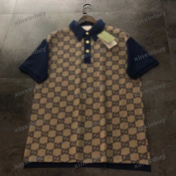 xinxinbuy men designer tee t shirt 23ss double letter jacquard fabric knitted polo short sleeve cotton women blue black apricot s-xl, Black;brown
xinxinbuy men designer tee t shirt 23ss double letter jacquard fabric knitted polo short sleeve cotton women blue black apricot s-xl, Black;brown