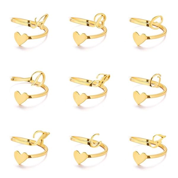 stainless steel letter ring for women men fashion love heart a-z 26 letters finger rings jewelry gifts, Silver
stainless steel letter ring for women men fashion love heart a-z 26 letters finger rings jewelry gifts, Silver