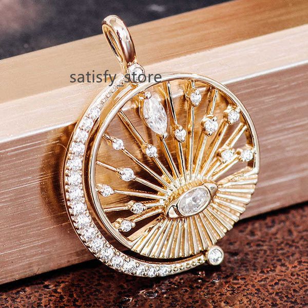 waning moon and sun custom vvs moissanite pendants ins style for women's jewelry in 10k yellow gold, Silver
waning moon and sun custom vvs moissanite pendants ins style for women's jewelry in 10k yellow gold, Silver