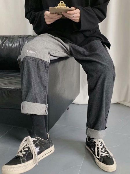 jeans hong kong style colorblock jeans women loose wideleg straight trousers men autumn 2022 fashion high street hiphop style trend, Blue
jeans hong kong style colorblock jeans women loose wideleg straight trousers men autumn 2022 fashion high street hiphop style trend, Blue