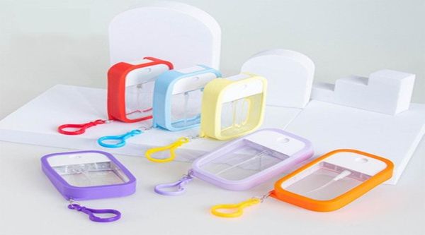 new trendy colorful silicone keychain 45ml portable hand sanitizer perfume bottle key chain key ring pendant3558137, Silver
new trendy colorful silicone keychain 45ml portable hand sanitizer perfume bottle key chain key ring pendant3558137, Silver